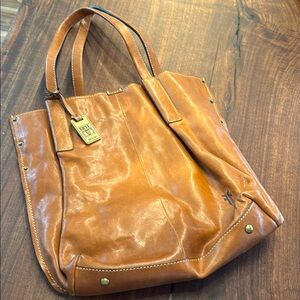 Frye Melissa Leather Tote Bag in Brown